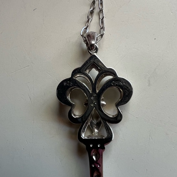 Sterling Silver Key Necklace - Picture 7 of 7